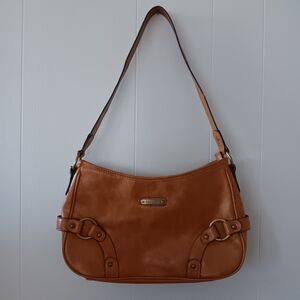 Rosetti Golden Tan Faux Leather Harness Style Shoulder Bag